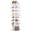 7 porte-chaussures rotatifs, rangement rotatif à 360 °, support rotatif blanc, organisateur, convient à 28 paires,
