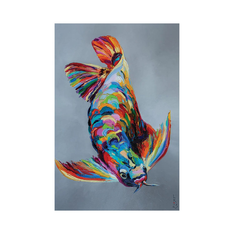 Arowana by KuptsovaArt - Gallery-Wrapped Canvas Giclée on Canvas, Wrapped Canvas, 20.32 cm H x 30.48 cm W