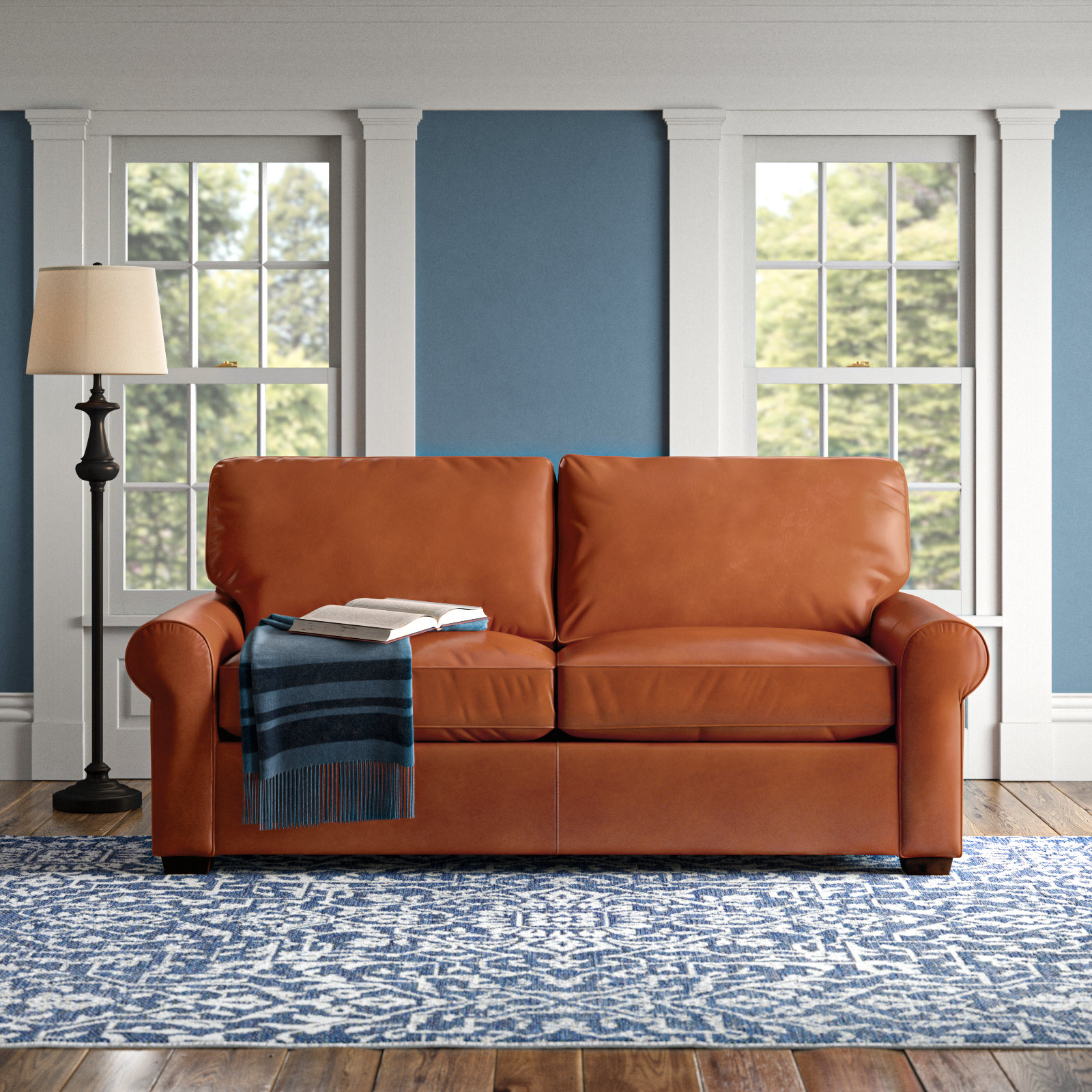 Porter 84'' Sofa, Bruno Canyon Genuine Leather