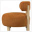 Chic Upholstered Accent Chair With Curved Backrest For Stylish Spaces-416505926