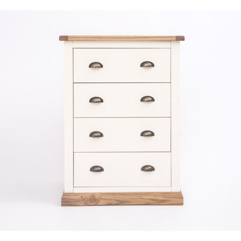 70cm W 4 - Drawer Chest of Drawers, Waxed Oak