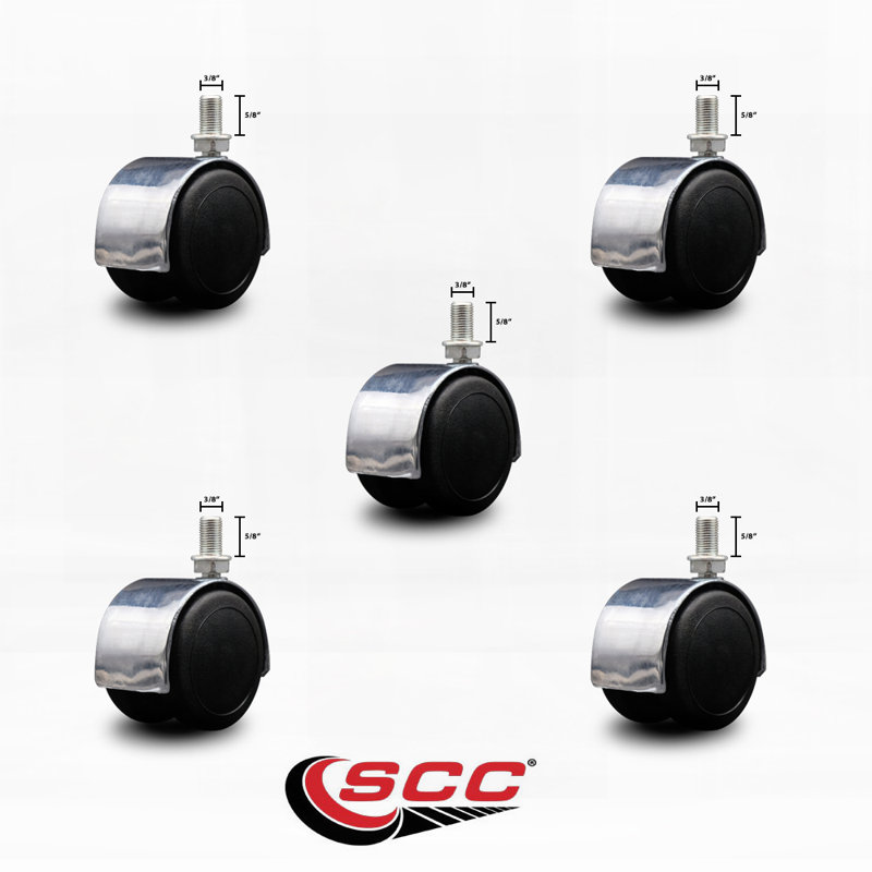 Ensemble de tiges roulées 3/8 po, Chrome brillant