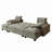 3-Piece Chenille Tufted Reversible Modular Sofa & Chaise with Removable Armrests & USB Ports-1406238433