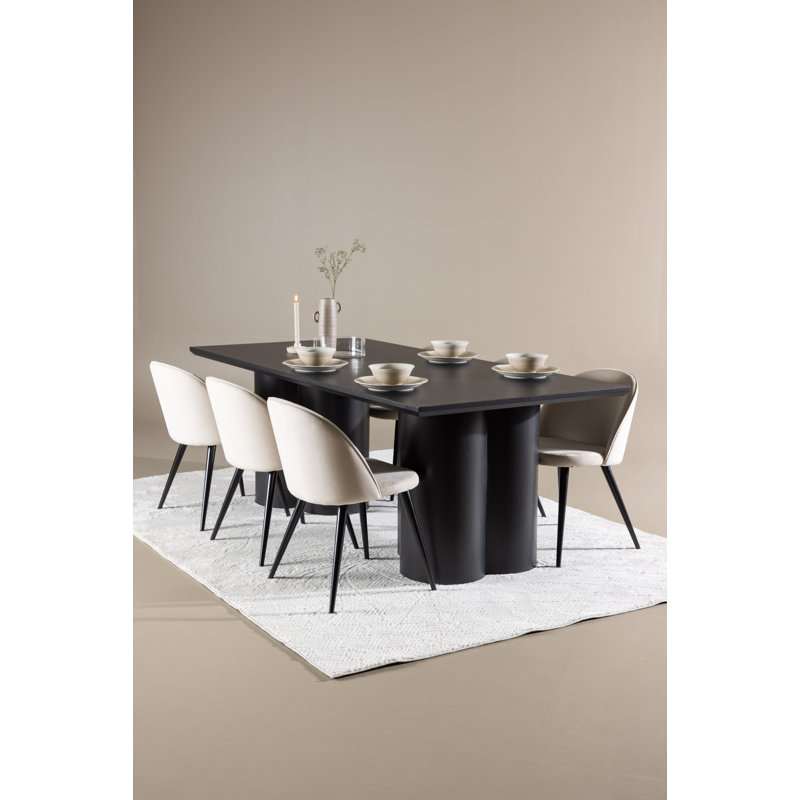 Niagara 6 - Person Dining Set, Black