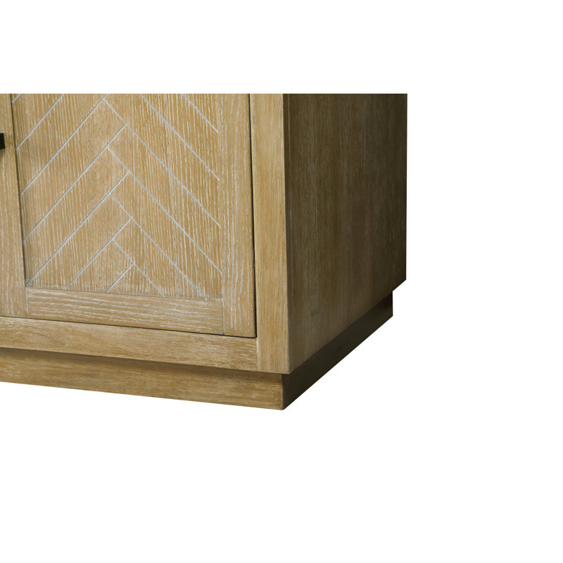 84 inch Double Bathroom Vanity, Linen Oak