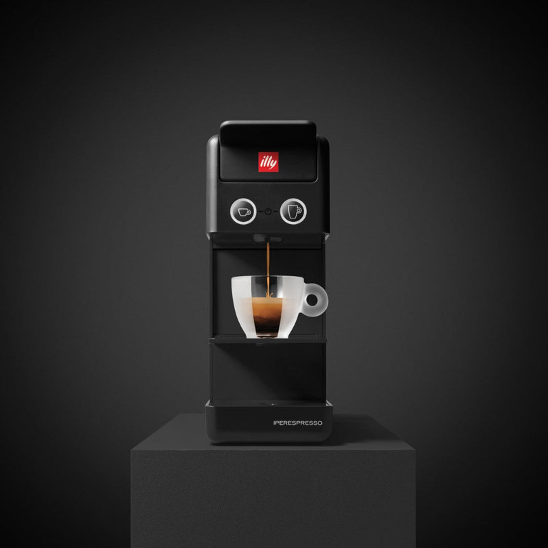 illy Y3.3 Single Serve Espresso and Coffee Capsule Machine, Black