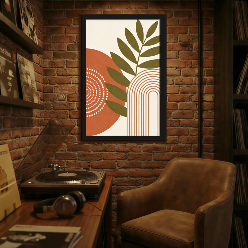«Abstract Abstract Leaf Circle Design», reproduction d'art, H 24 po x l 16 po