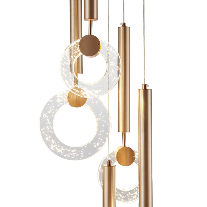 Lustre à paillettes bronze