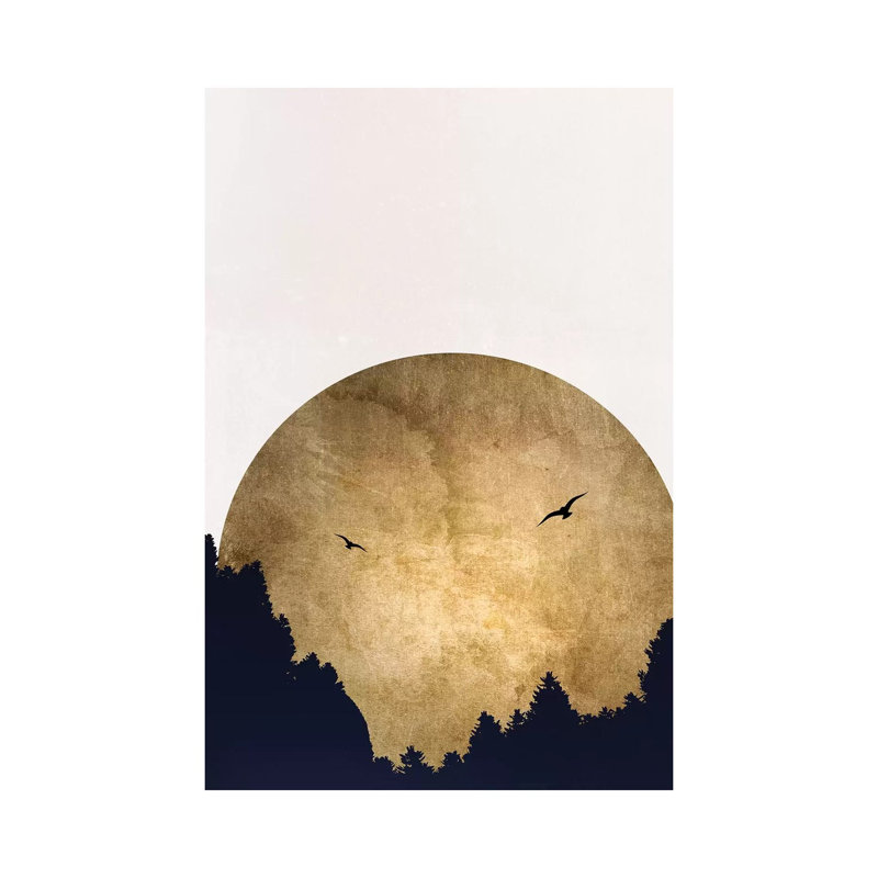 Two Birds by Kubistika - Wrapped Canvas Print, 20.32 cm H x 30.48 cm W