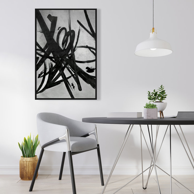 Circular Strokes - Abstract Modern Framed Canvas | Home Decor