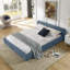 Structure de lit tapissier grand avec tissu chenille-666320197