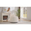Chaise d'appoint pivotante à 360 °, chaise rembourrée Spring - crème