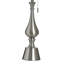 Lampe de table en acier - Acier brossé - Abat-jour blanc