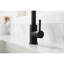 Robinet de cuisine extractible à jet, conception en acier inoxydable noir mat, buse rotative à 360 °, poignée simple pour une gestion simple de l'eau et robinet à réglage de la température avec douchette extractible, durabilité