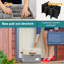 Bacs à chaussures pliables avec couvercle transparent, porte-chaussures peu encombrant avec 4 poignées, boîte de rangement pour chaussures réglable, convient à 8 à 16 paires, paquet de 2, beige