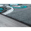 Tapis turquoise / gris à motif cachemire Zabala-1939004860