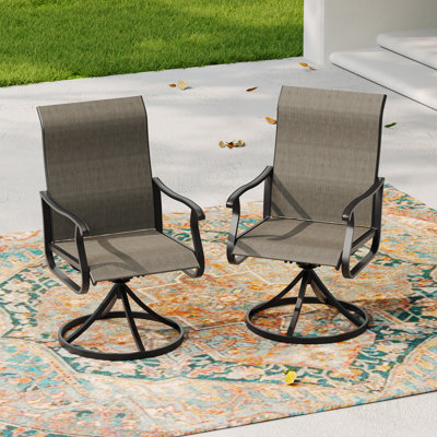Tylo Swivel Patio Armchair by Red Barrel Studio