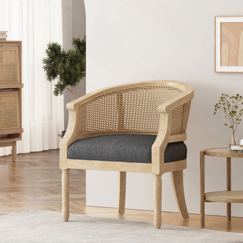 Chaise d'appoint en bois d'hévéa gris anthracite