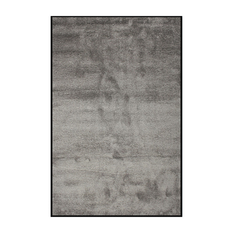Tapis de zone noire contemporaine, Rectangle de 5 pi x 8 pi