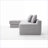 Sectional Sofas | L-Shaped Memory Foam Convertible Sofa Bed, No Assembly, Living Room Apartment | Light Gray | Fabric