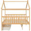 Lit plateforme double pleine grandeur, tiroirs pour le rangement des vêtements, bois de pin, têtes de lit en bois avec tiroirs, conception imaginative, pieds robustes, sommeil confortable-130093405-130093408