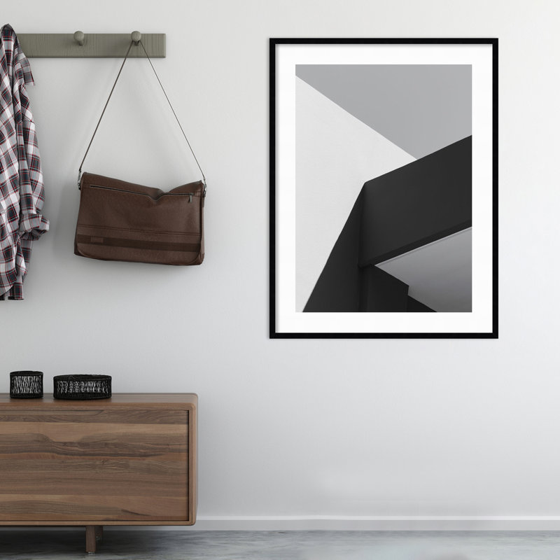 Architecture 1 by Design Fabrikken, 42.12" H x 32.12" W x 0.88" D, Black Framed Paper