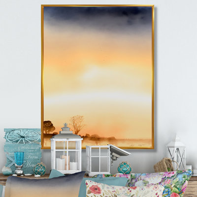 «Countryroad pendant Golden Hour», reproduction sur toile