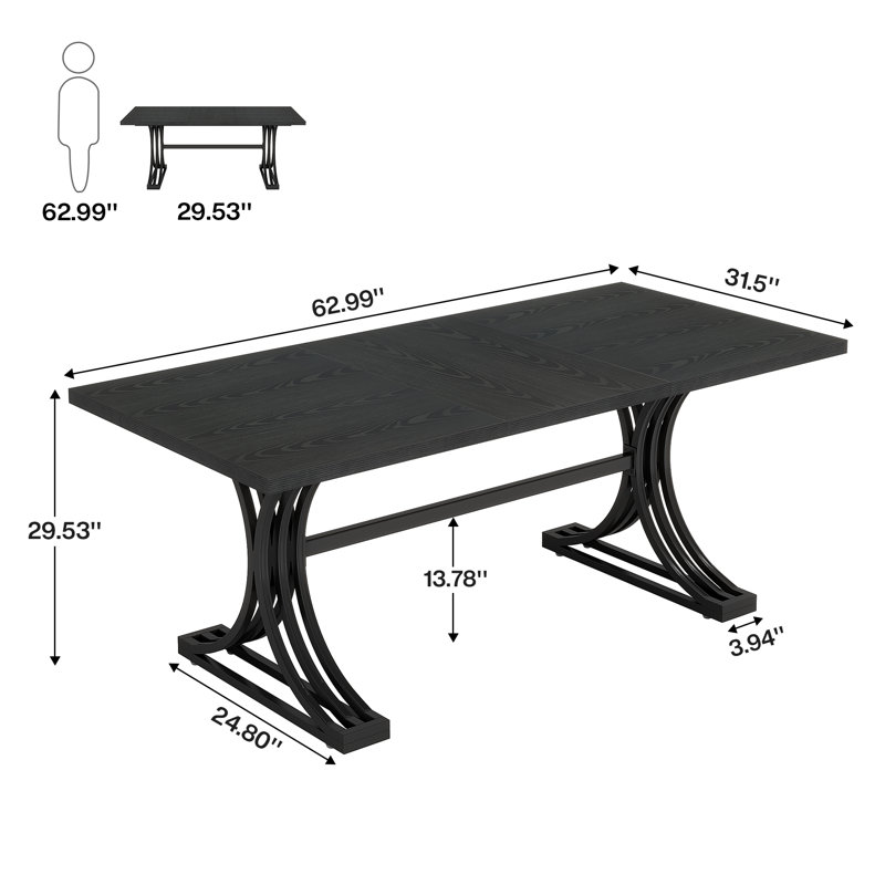 Tables de conférence rectangulaires, Black