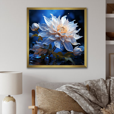 Harmonie de bleuet cristal sur toile