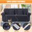 Housses de canapé 1 pièce Wald en jacquard extensible toutes saisons avec housse de coussin 2 pièces-649580025