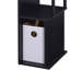 Bureau d'ordinateur en noir avec plateau à clavier, fabrication en métal et en placage, conception rectangulaire pour bureau à domicile, tablette et compartiment de rangement, limite de poids de 70 lb sur le placage artisanal, disponible