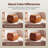 Elliona Square Top-Grain Leather Ottoman-1223669392