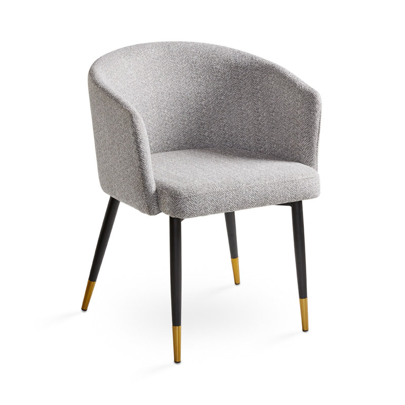 Fauteuil en tissu non fini Mudi, Gris