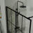 Shower Screen Walk-In Wet-Room Black