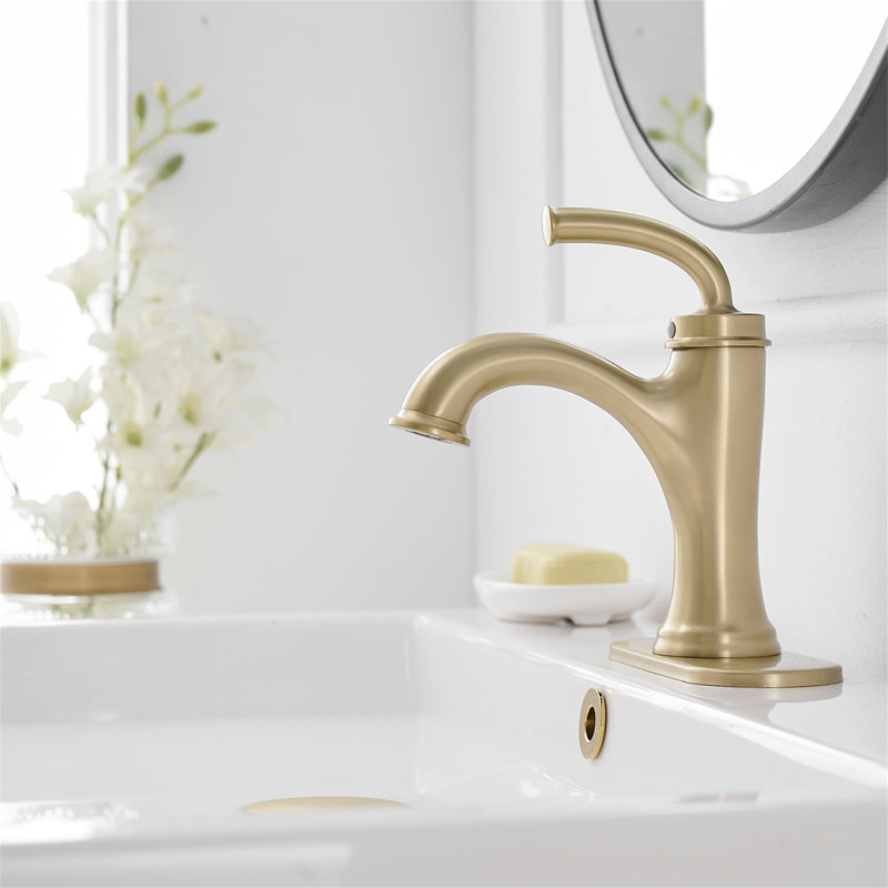 Single Hole Bathroom Faucet With Drain Assembly Single Handle Bathroom Sink Faucets Modern Brass Bathroom Basin Mixer Taps With Deck Plate