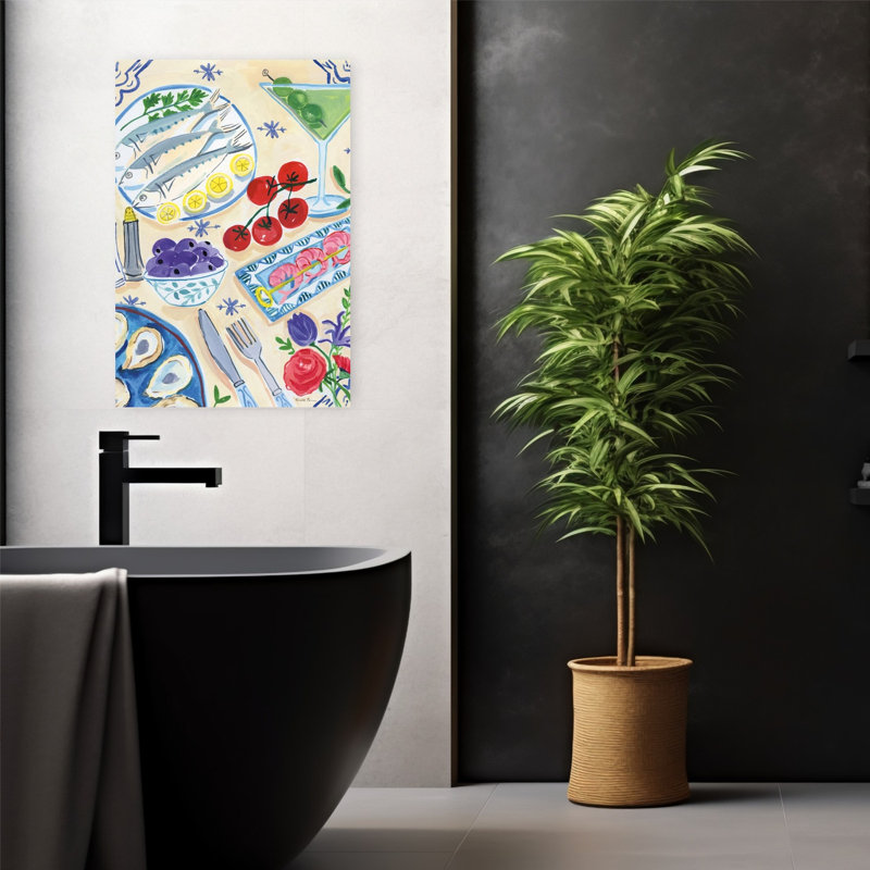 Art de poisson contemporain, H 24 po x l 16 po