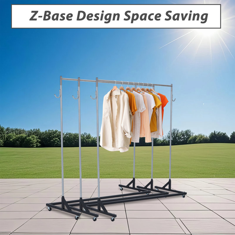 165cm W Metal Storage Rack, 180cm H x 165cm W x 61cm D, Black