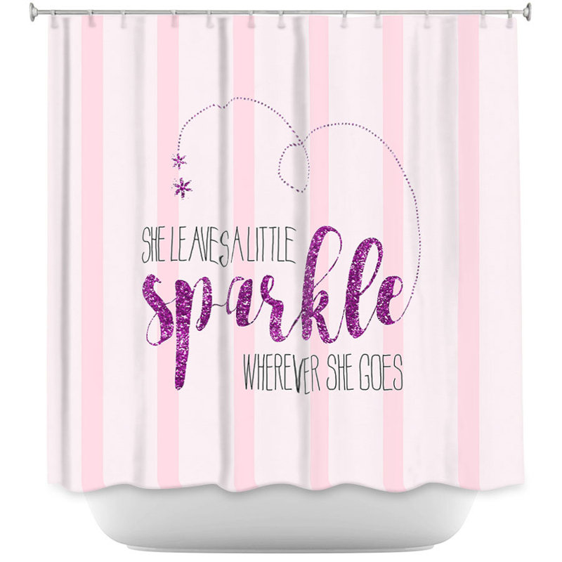 Rideau de douche simple, Rose / Mauve