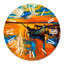 Bateau pendant la soirée, lueur au lac VII - horloge murale nautique et côtière-60282102