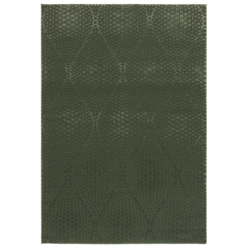 Revive 108 Area Rug In Green, Rectangle 6'7" x 9'