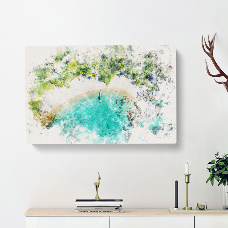 Boat In Ko Tao Thailand - Wrapped Canvas, 50cm H x 76cm W x 3cm D