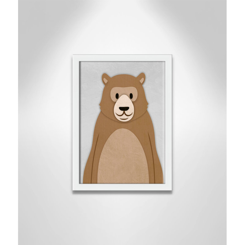 Adhésif décoratif Cheery Bear, 14" H x 10" W x 1.18" D, Encadré de boîte blanc