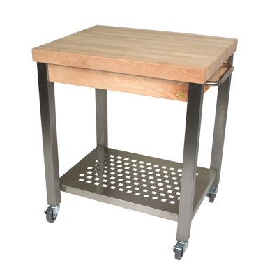 Cucina Prep Table with Butcher Block Top