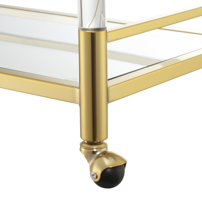 Carolina Acrylic/Glass Bar Cart