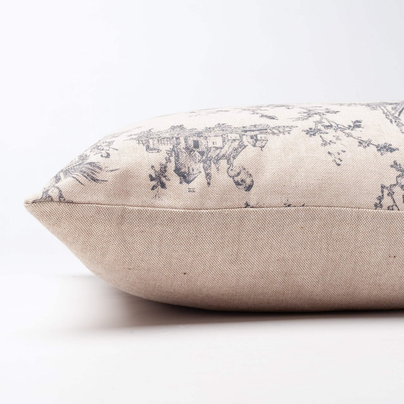Toile Cushion, 43x43cm, Synthetic filled