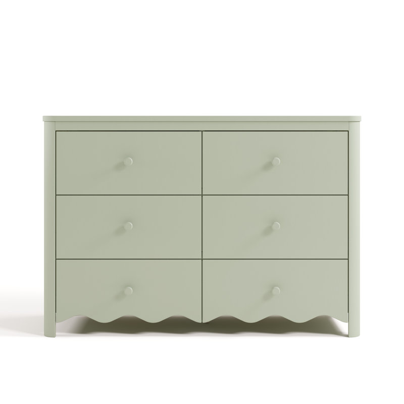 Commode double 6 tiroirs Casablanca, Sauge
