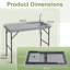 Table de nettoyage de poisson pliante pour patio