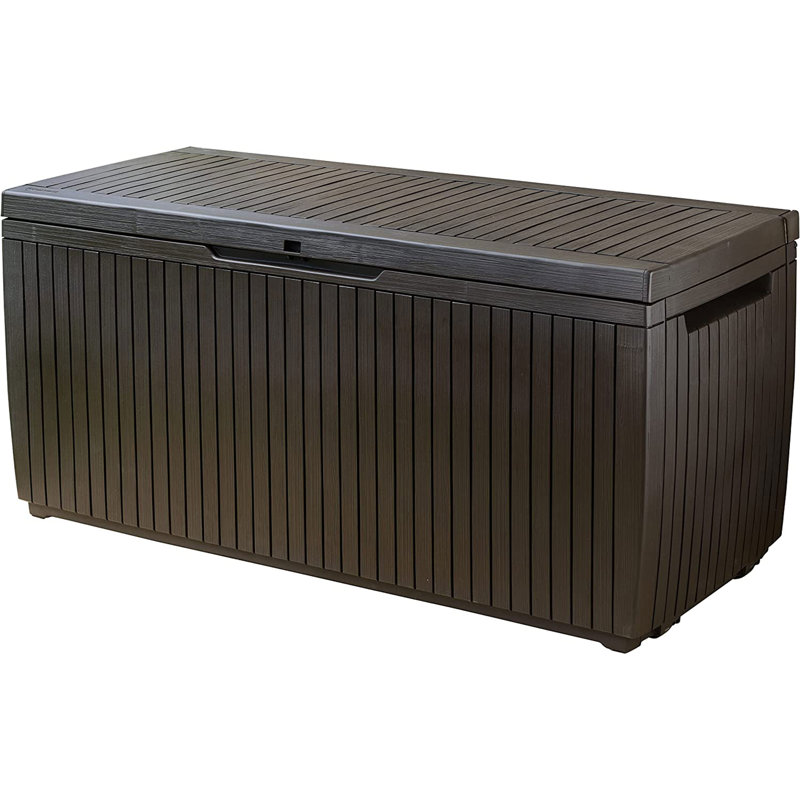 Keter Springwood Garden Storage Box, Brown