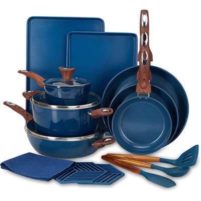 18 - Piece Non-Stick Aluminum Cookware Set