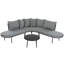 Ensemble de canapé courbé demi-lune pour terrasse avec table basse-920322174
